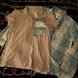 Aeropostale polo and long sleeve button down shirt